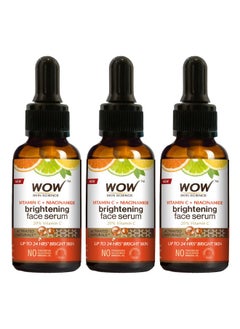 WOW Skin Science WOW Skin Science Brightening 20% Vitamin C Face Serum | Boost Collagen and Elastin for Anti aging, Skin Repair | For Dark Circles, Fine Lines | Glowing Skin | Hydrates | 30 ml | Pack of 3  - Image 1