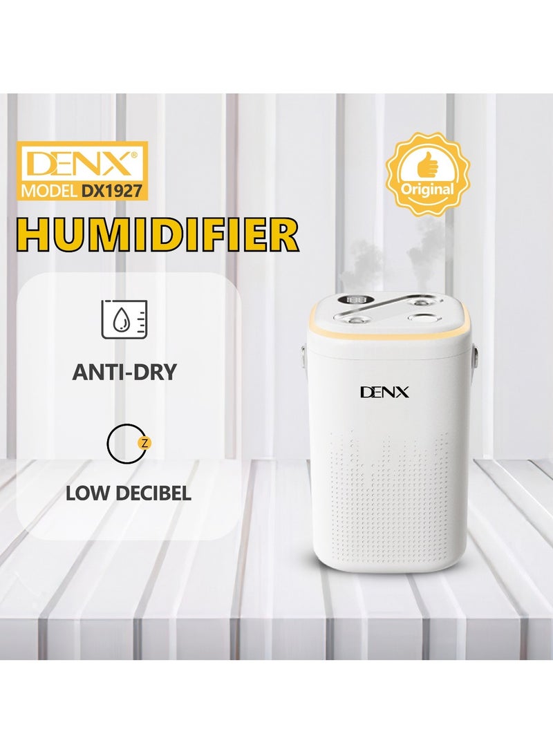 Denx 1.3L Air Humidifier – 1800mAh Rechargeable Battery – Type-C Charging – Humidifies & Purifies Air - Image 3