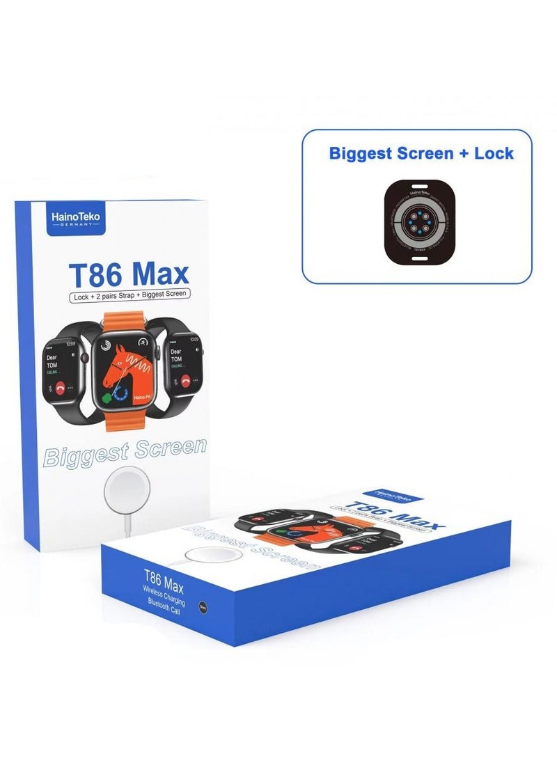 Haino Teko - T86 Max Smart Watch 45mm Series 7 Full Screen HD Display with Silicone Strap For Mens and Womens - Image 1