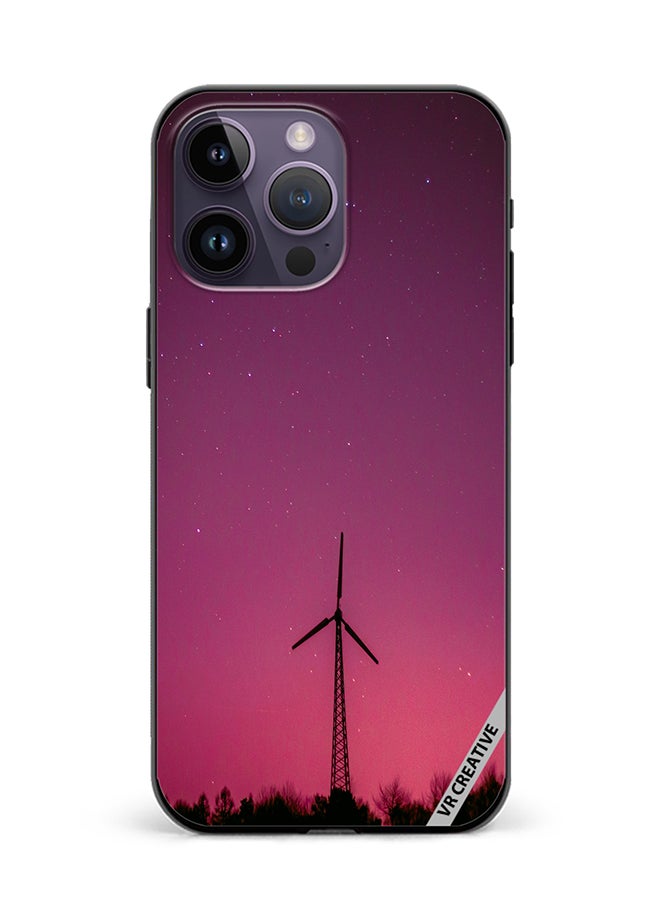 VR CREATIVE Protective Case Cover For Apple iPhone 15 Pro Pink Nights Design Multicolour - Image 1