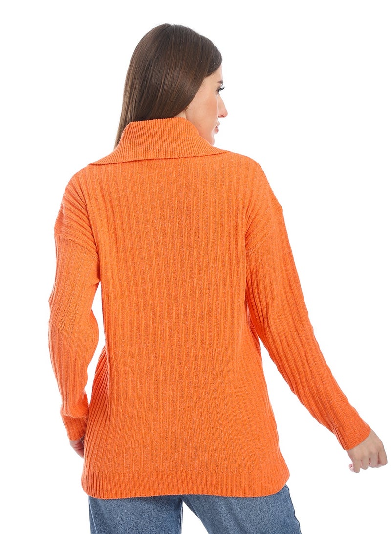 Caesar women wool plain pullover with collar and multidesign - Image 3