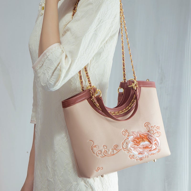 New Chinese Embroidery Bag Women'S Guofeng Handbag Light Luxury Mother Bag Chain Shoulder Underarm Bag Fashionable Crossbody Bag - Image 4