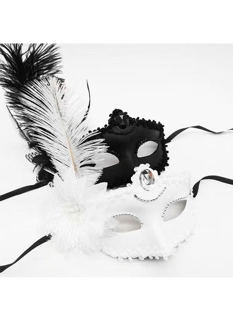 Set of 2 Masquerade Ball Delicate Masks