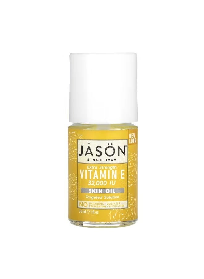 جيسون ناتشورال Extra Strength Vitamin E Skin Oil 32000 IU 1 fl oz 30 ml  - Image 1