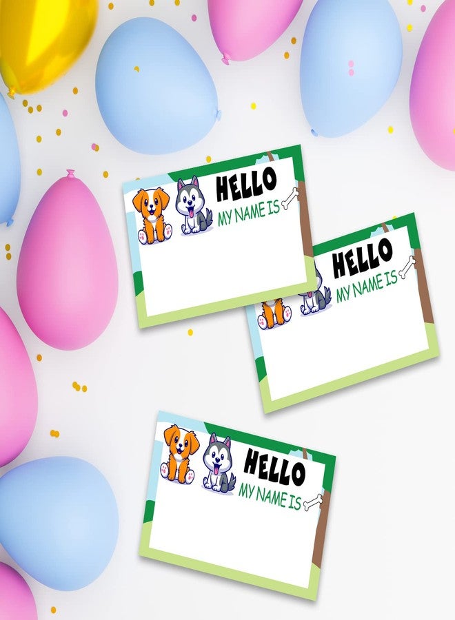 UBLURO What's Your Puppy Name Game, Puppy Birthday Party Sign for Boys and Girls, Holiday Activity, Birthday Game for Kids and Adult Parties (1 Puppy Theme Sign and 30 Name Tag Stickers) - Image 3