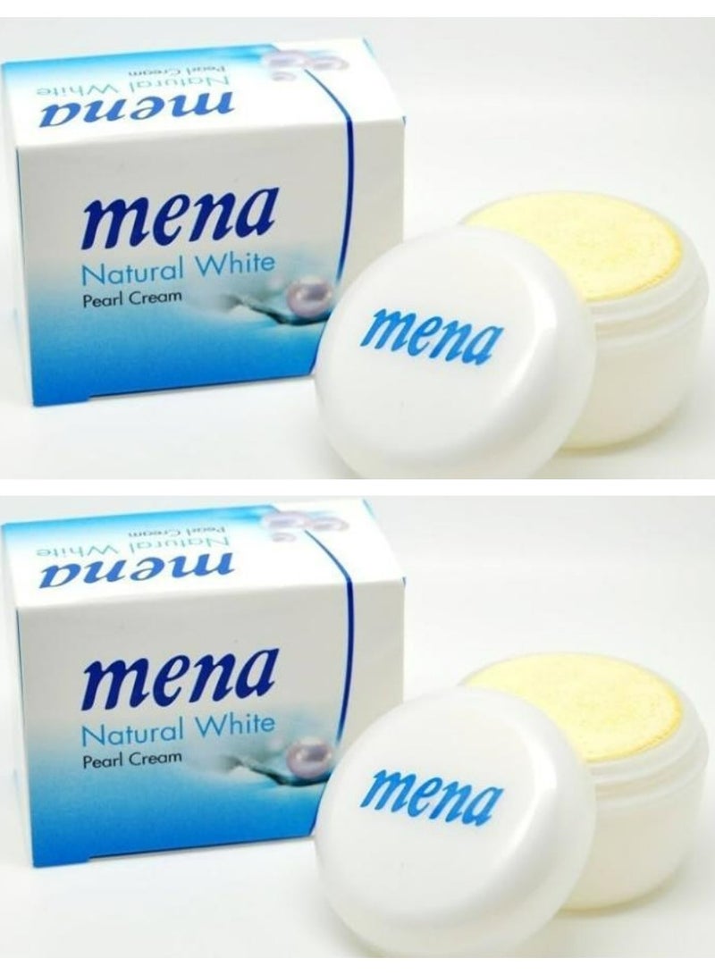Mena Natural White Pearl Cream 2 Pcs - Image 1
