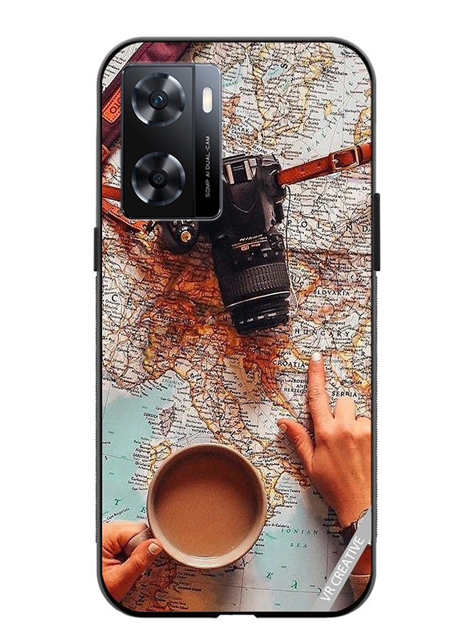 VR CREATIVE Protective Case Cover For Oppo A57/A77s Planning Next Adventure Design Multicolour - Image 1