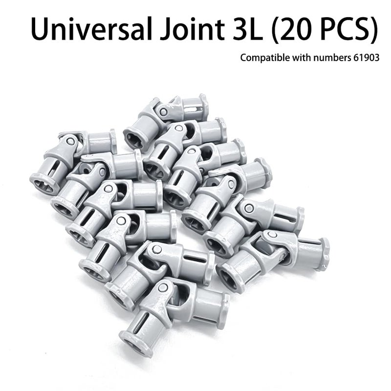 TZBTSTEAM 20pcs New Light Grey Universal"U" Joint 3L Compatible with legoes (61903/62520c01) Suspension & Drivetrain Robot Motor Robotics Advanced Building mindstorms EV3 NXT Part - Image 3