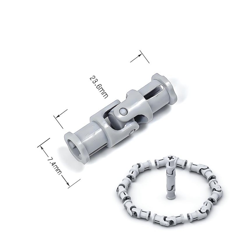 TZBTSTEAM 20pcs New Light Grey Universal"U" Joint 3L Compatible with legoes (61903/62520c01) Suspension & Drivetrain Robot Motor Robotics Advanced Building mindstorms EV3 NXT Part - Image 5