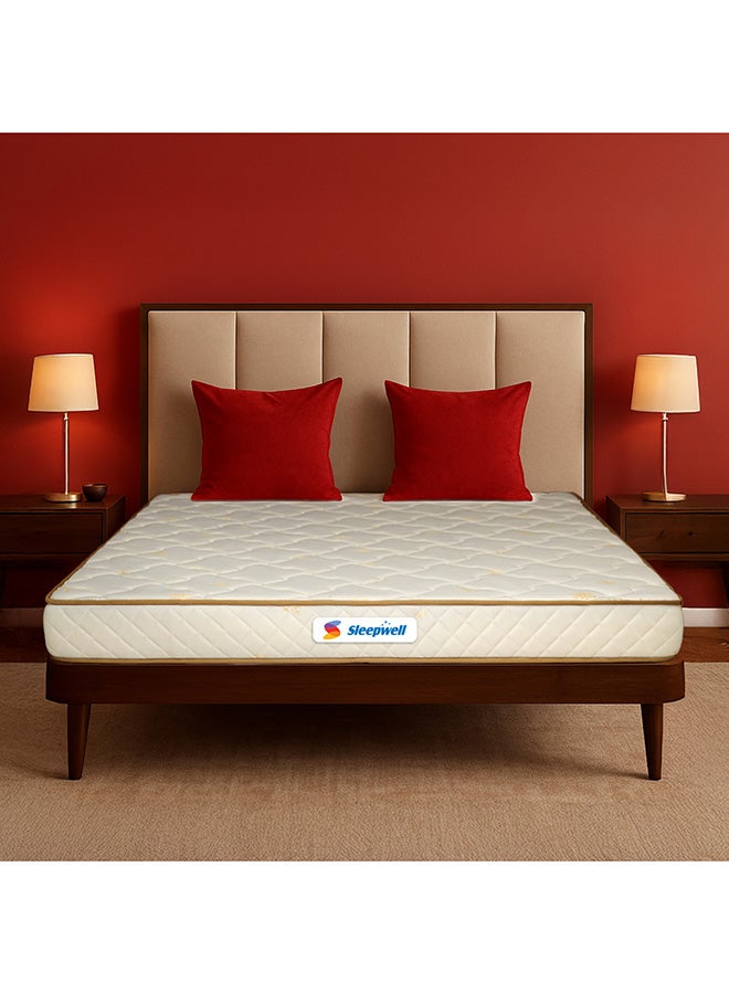 Utsav 2.0 Medium Firm| Plush Resitec Foam Mattress for Superior Comfort |Hard PU Foam for Spinal Support | Breathable Quilted Layer | Neem Fresche Protection | 200x180x15