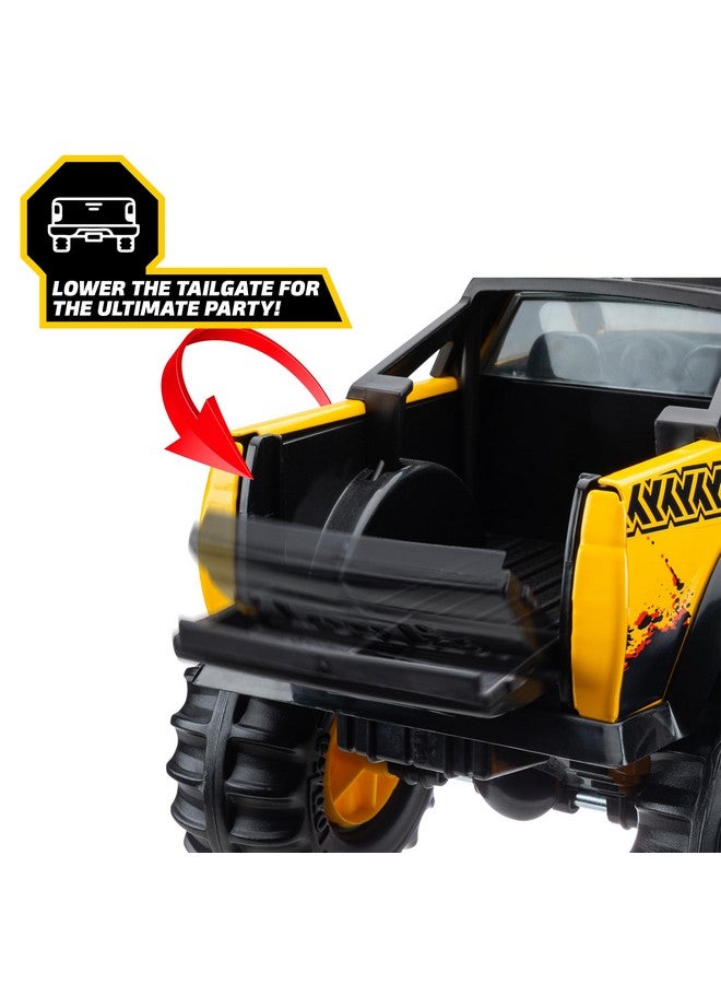 TONKA شاحنة بيك أب 4x4 من تونكا ستيل كلاسيكس - مصنوعة من الفولاذ والبلاستيك المتين، شاحنة بناء صفراء، للأولاد والبنات، الأطفال، الصغار، أعمار 3 سنوات فما فوق - Image 3