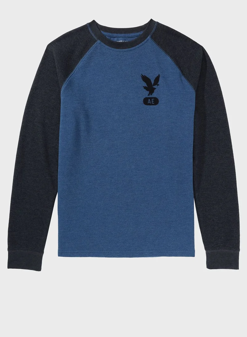 American Eagle Graphic Print Thermal T-Shirt