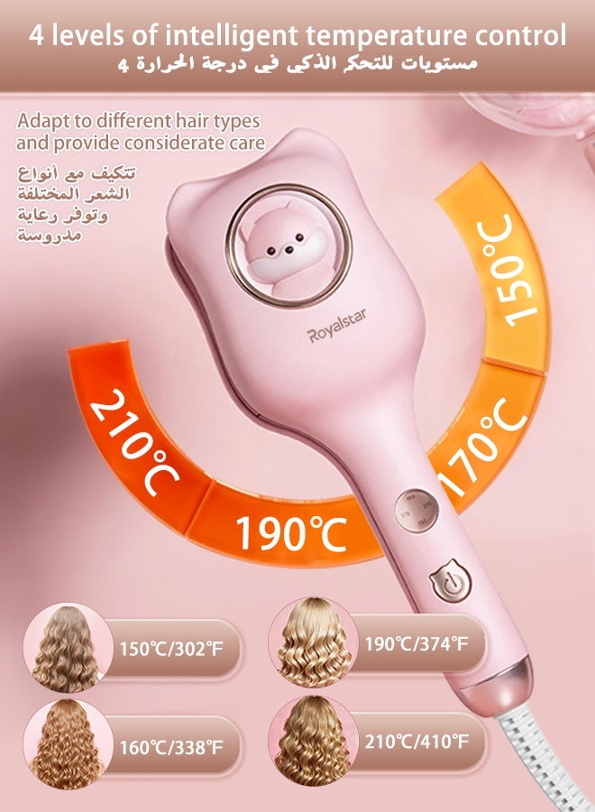 رويال ستار مكواة تجعيد الشعر الكهربائية، أداة تصفيف الشعر المموج، 32 مم، 4 إعدادات لدرجة الحرارة، تسخين سريع، عصا سيراميك للحد الأدنى من تلف الشعر، هدية للنساء والفتيات والأصدقاء والسفر والاستخدام المنزلي - Image 3