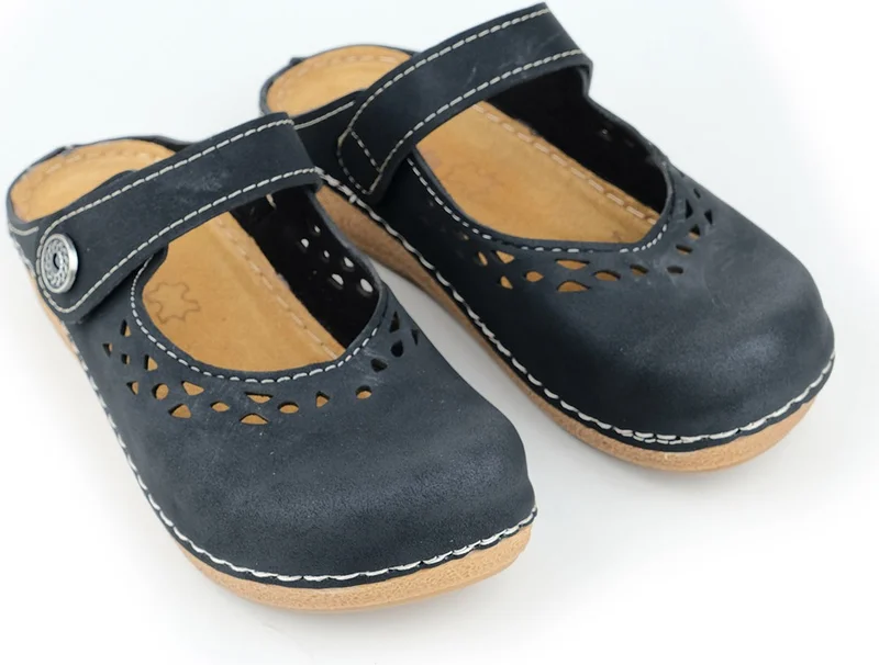 Gezer Summer Women's Insole Genuine Leather Velcro Slippers