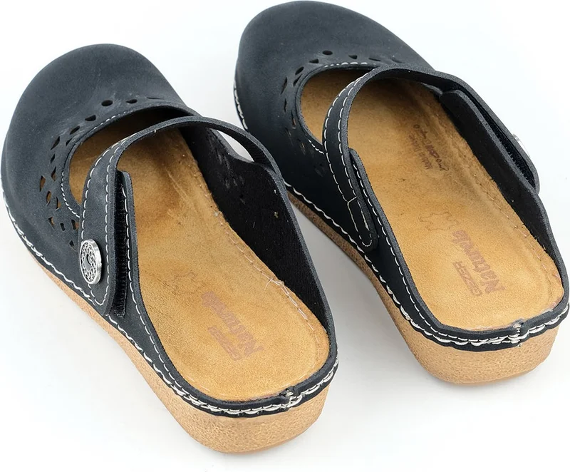 Gezer Summer Women's Insole Genuine Leather Velcro Slippers