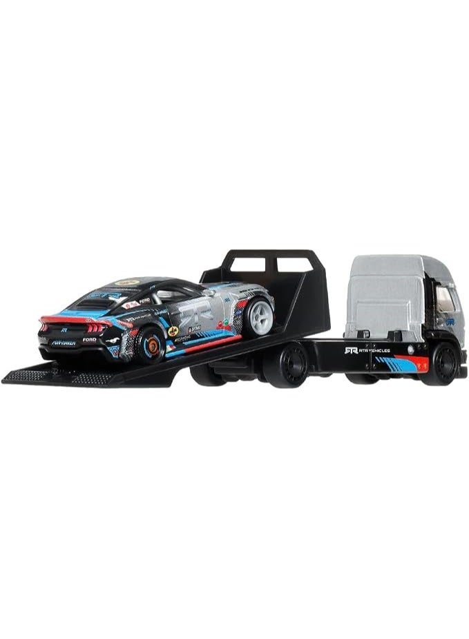 Hot Wheels Car Culture Team Transport Set, 2024 Ford Mustang RTR Spec 5-FB & Aero Lift Diecast Vehicles - Image 3