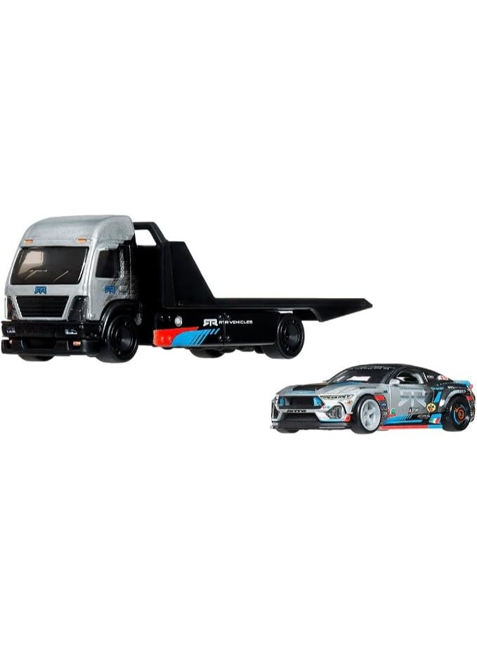 Hot Wheels Car Culture Team Transport Set, 2024 Ford Mustang RTR Spec 5-FB & Aero Lift Diecast Vehicles - Image 2