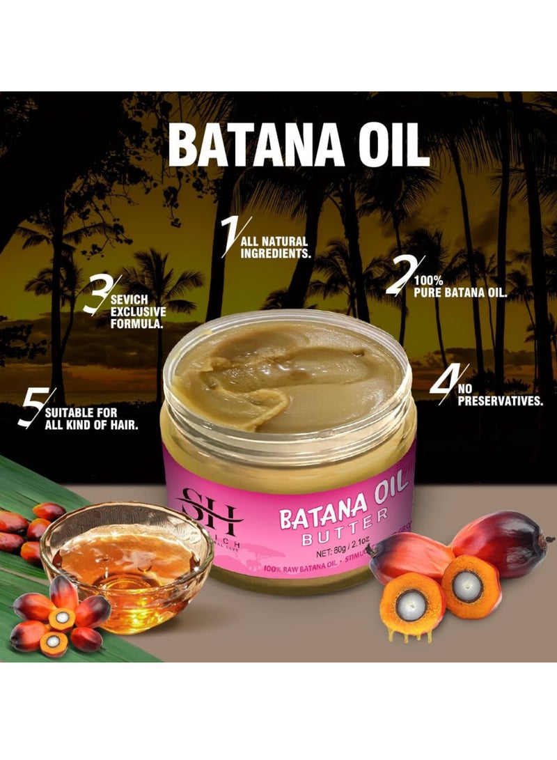 Sevich 60g Batana Oil Hair Butter for Hair Growth Pure 100% Raw Batana Oil for Hair Growth Organic Natural Hair Growth Oil Effective Against Hair Loss Promote Hair Regrowth Repair Damaged Hair - Image 3