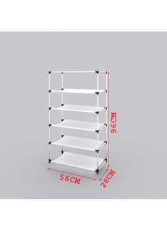 GTC GTC® Multipurpose Portable Shoe Cabinet Rack Light Weight Foldable Shelves Storage Organizer with Wardrobe Cover for Home (5 Layer, Brown) Storage Unit  - Image 2
