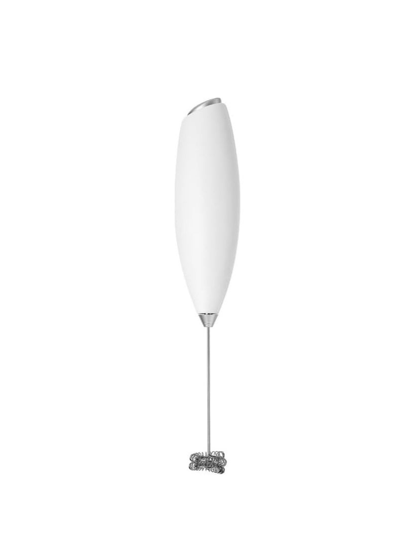 Milk Frother, Handheld Blender, Baking Cake Egg Cream Food Mixer for Coffee, Smoothie, Bulletproof, Matcha (White) - Image 1