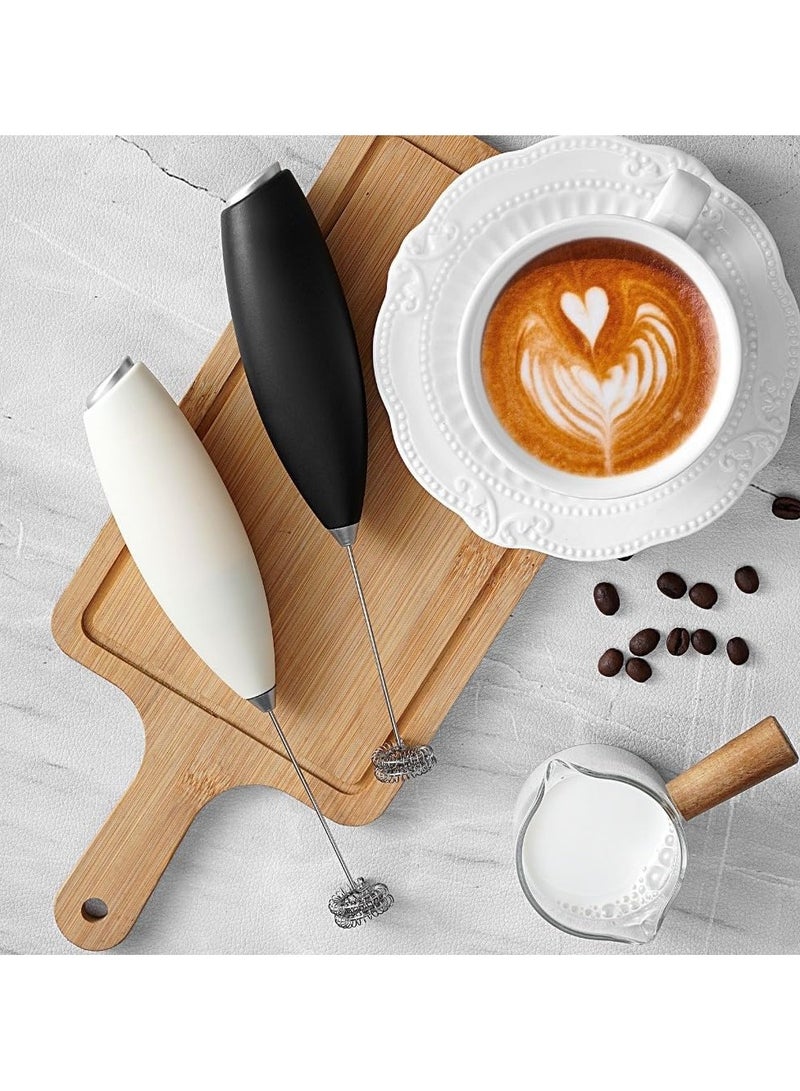 Milk Frother, Handheld Blender, Baking Cake Egg Cream Food Mixer for Coffee, Smoothie, Bulletproof, Matcha (White) - Image 5