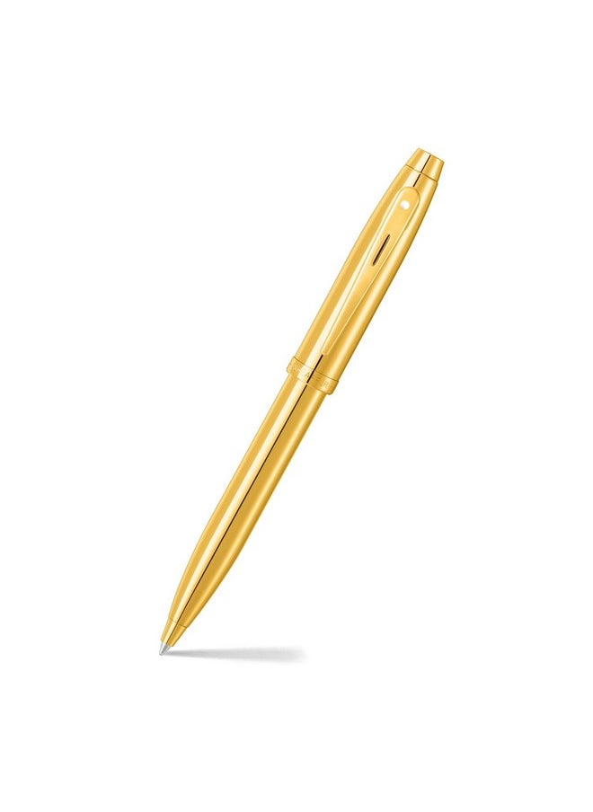 شيفر قلم حبر جاف Sheaffer 100 9372 لامع مطلي بالذهب مع حواف ذهبية مطلية بالذهب  - Image 1