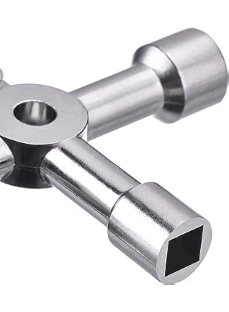 CAZADORA 4-Way Multi-Functional Utilities Key — Universal Flipper Utility Key for Electric Panels, Gas Meter Boxes & Service Cabinets — Heavy-Duty Stainless Steel, Compact 4-in-1 Key Tool with Keychain-Ready Design, Corrosion-Resistant Silver Finish, Precision-Stamped Blades, Ideal for Electricians, Plumbers, Maintenance Technicians, Building Managers & DIY Homeowners — Portable Pocket Tool (7cm x 7cm x 1cm, 0.1kg) — Secure, Reliable & Practical Everyday Utility Accessory for Residential, Commercial & Industrial Meter Boxes and Lockable Panels - Image 5