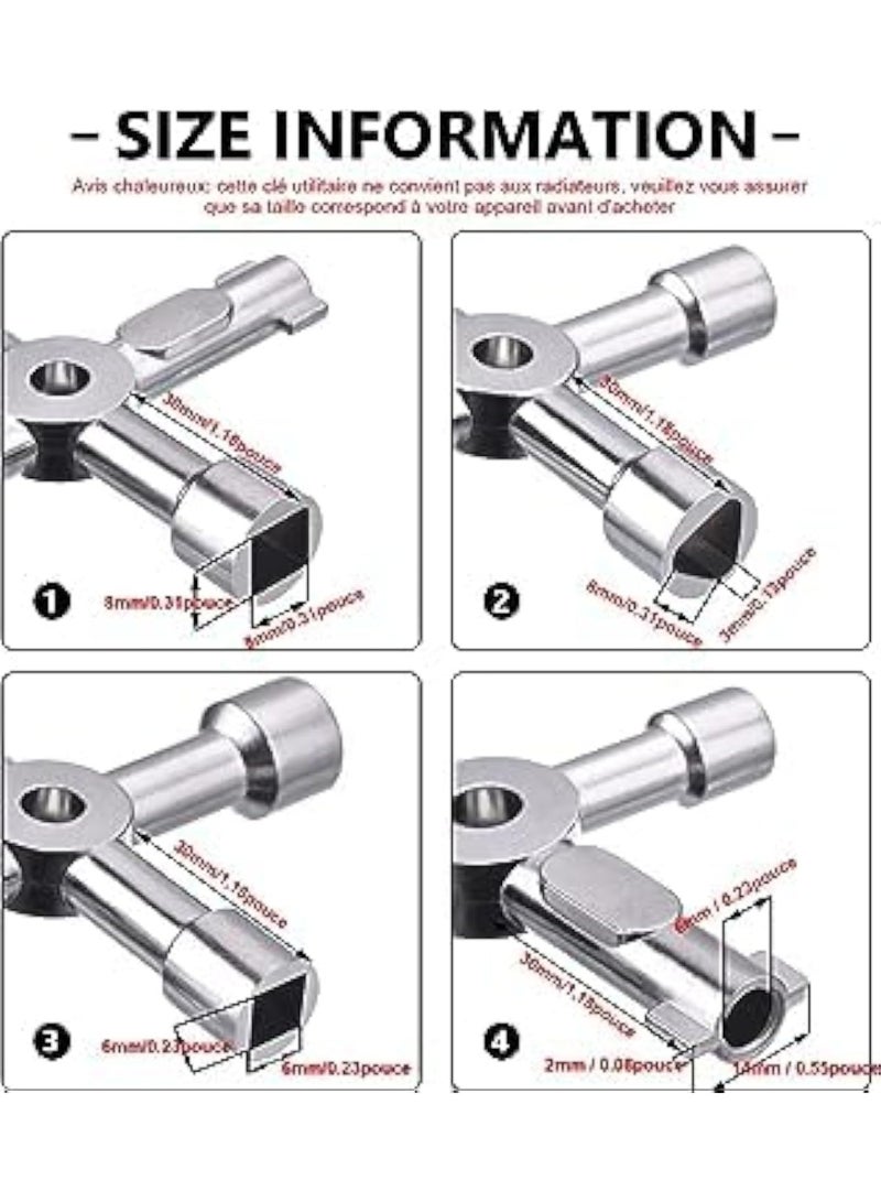 CAZADORA 4-Way Multi-Functional Utilities Key — Universal Flipper Utility Key for Electric Panels, Gas Meter Boxes & Service Cabinets — Heavy-Duty Stainless Steel, Compact 4-in-1 Key Tool with Keychain-Ready Design, Corrosion-Resistant Silver Finish, Precision-Stamped Blades, Ideal for Electricians, Plumbers, Maintenance Technicians, Building Managers & DIY Homeowners — Portable Pocket Tool (7cm x 7cm x 1cm, 0.1kg) — Secure, Reliable & Practical Everyday Utility Accessory for Residential, Commercial & Industrial Meter Boxes and Lockable Panels - Image 3