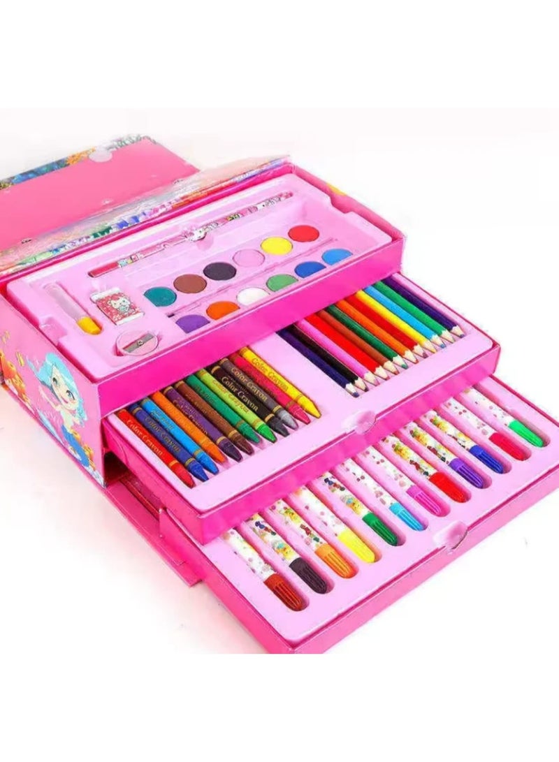 مجموعة ألوان ومستلزمات فنية للأطفال – 208 قطعة - Image 5