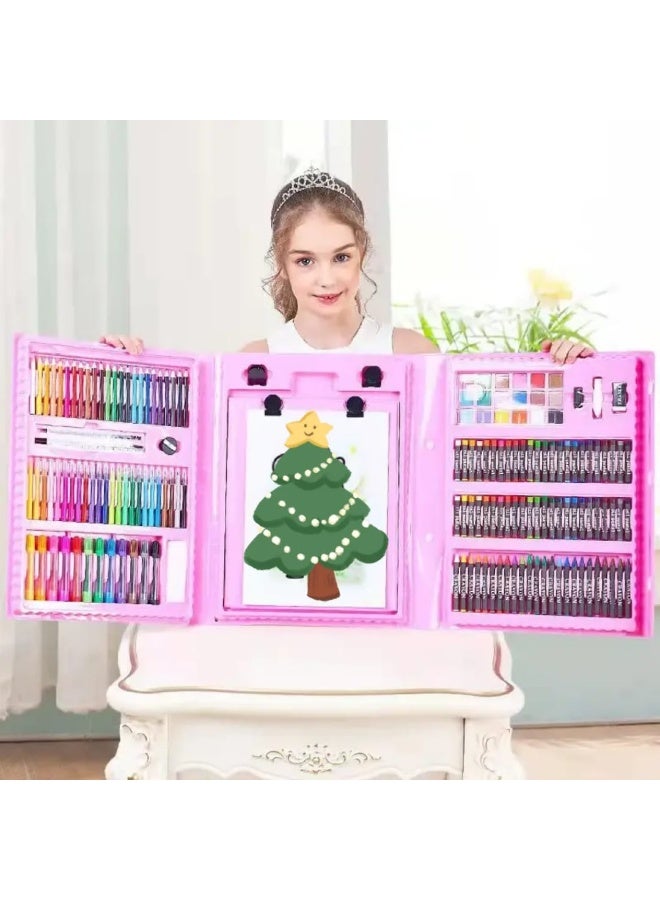 مجموعة ألوان ومستلزمات فنية للأطفال – 208 قطعة - Image 3