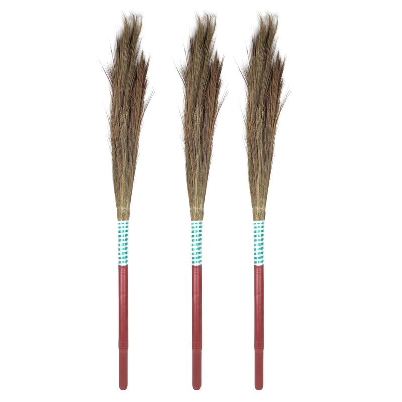 HELPER Broom Stick for Home Floor Cleaning Ceiling Cleaning Jhadu for Home Cleaning Single Lace Work Type Pack of 2 - Image 5
