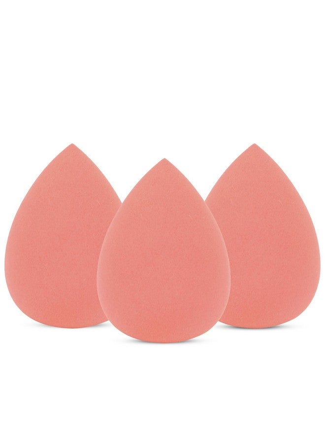 GUBB Professional Mini Makeup Sponge Beauty Blender | Cosmetic Blending Tool For Liquid, Cream & Powder Beauty Products| Egg Shape Face Sponge Puff Pack Of 3 (Bright Peach) - Image 1