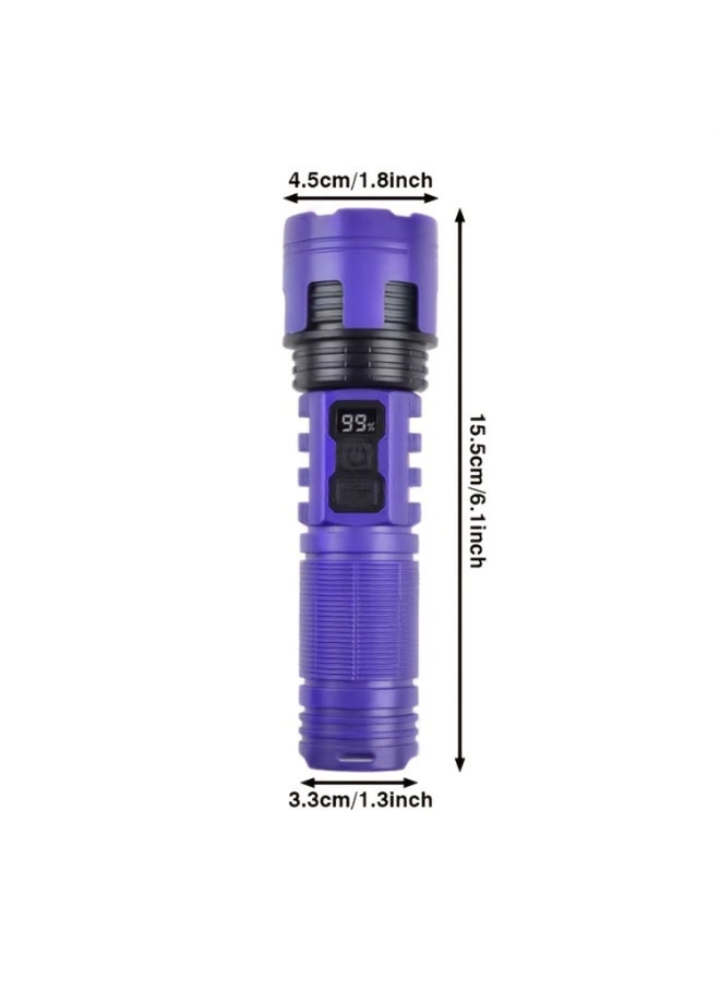 High-Powered Flashlight, Led Flashlight, Rechargeable Flashlight, Telescopic Zoom Flashlight, Handheld Flashlight, 3-Mode Flashlight, Suitable For Night Patrols, Emergency Repairs, And Home Emergency Lighting. - Image 2