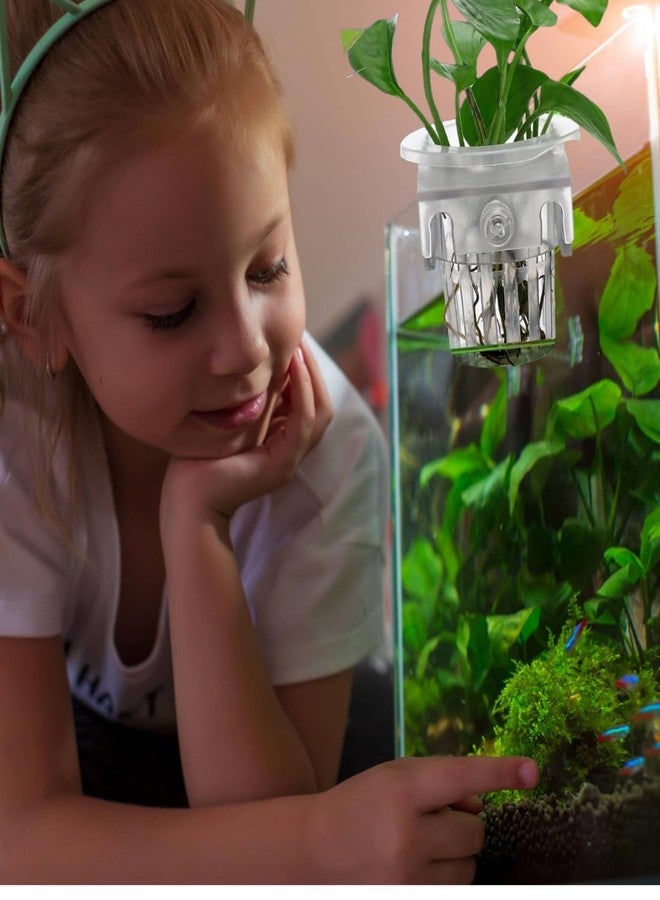 Scroll Store Aquarium Plant Cup Holder Pack of 2 | Hanging Pot Cup for Aquascaping, Aquaponic Plant Growth & Fish Tank Decoration - Image 3