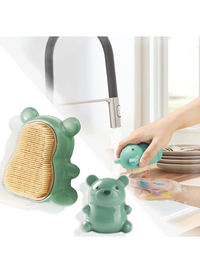 CMGTYYD Bear Nail Brush, Hand Nail Brush, Nail Brush for Nail Cleaning, Nail Brush for Kids, Nail Brush for Kids, Soft Bristle Nail Cleaning Brush for Women, Easy Grip Nail Brush - Image 1