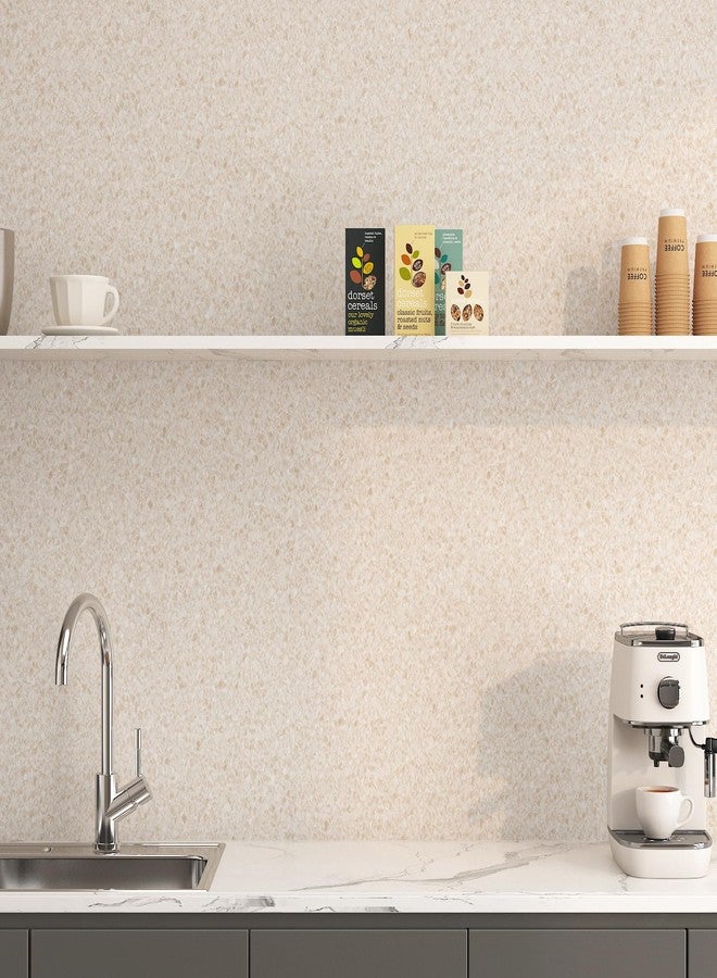 Decotalk Beige Granite Countertop Contact Paper Peel and Stick Beige Peel and Stick Countertops Vinyl Wrap 17.7x120 Inch Granite Contact Paper for Countertops Marble Vinyl Wrap Counter Top Waterproof - Image 3