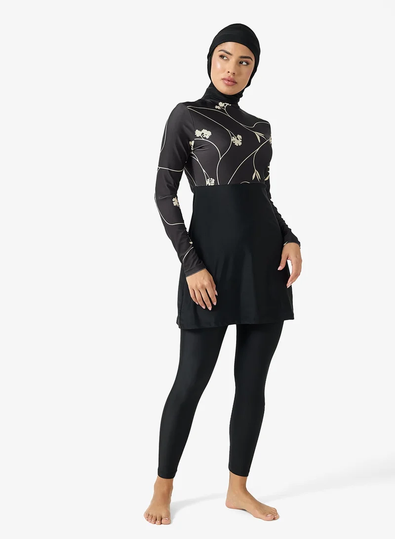 Khizana  Printed Burkini Swimwear Set for Women | Best Price UAE