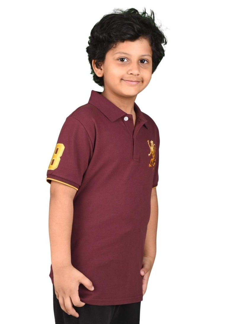 GIORDANO Junior Lion Polo - Shady Red  - Image 2