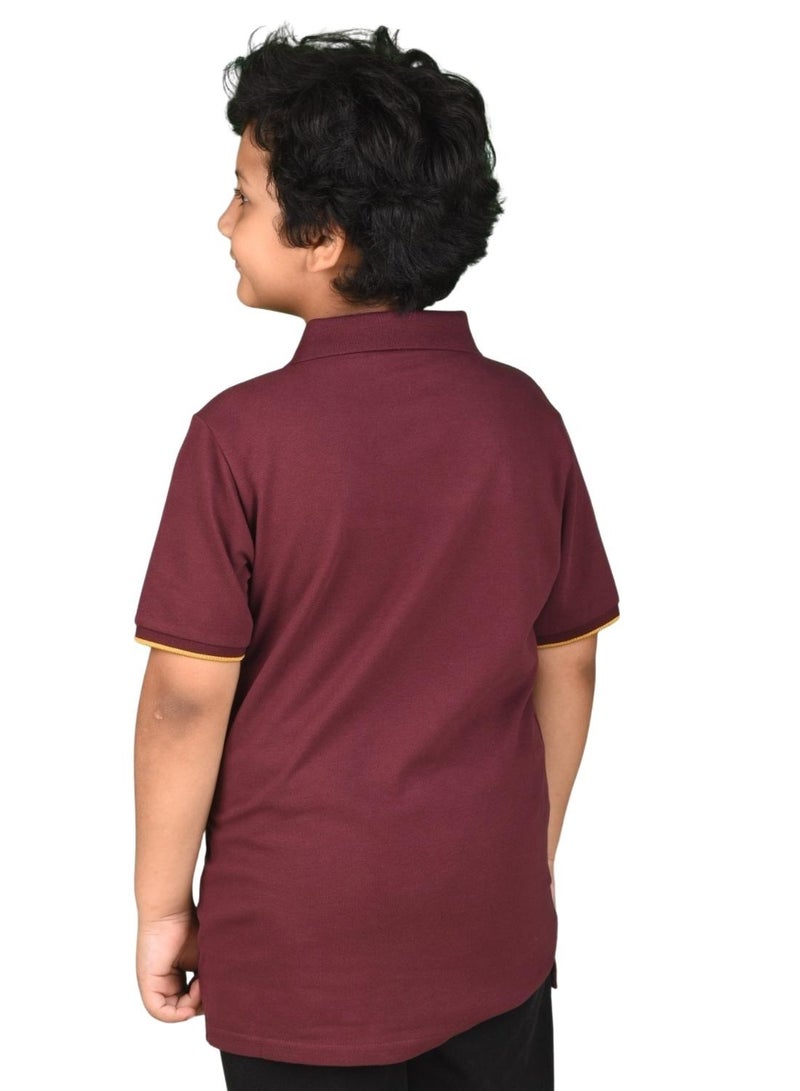 GIORDANO Junior Lion Polo - Shady Red  - Image 4