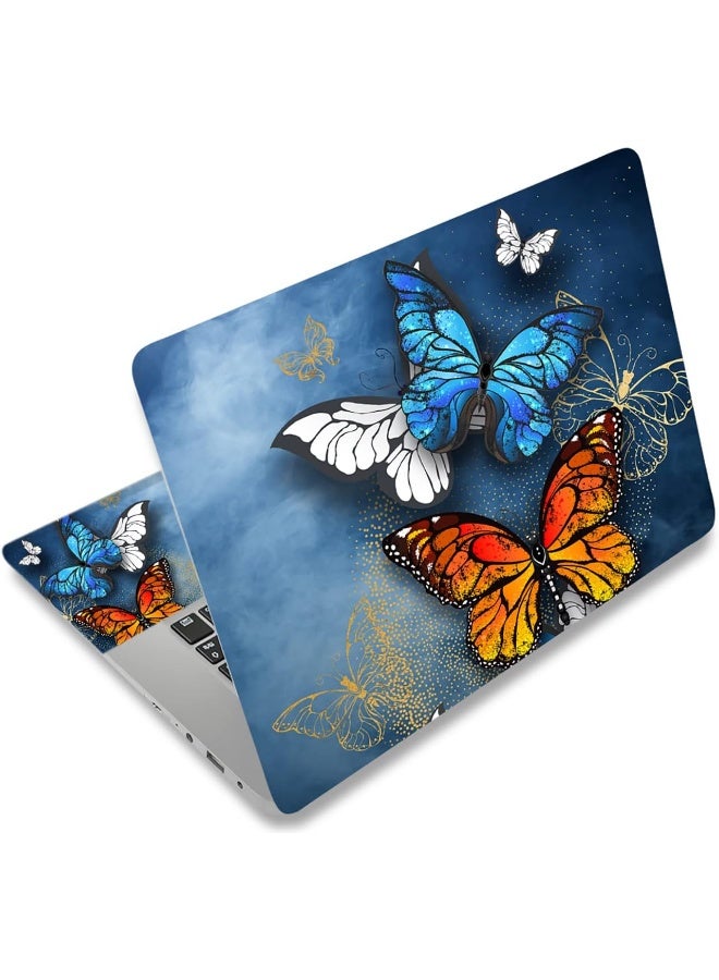 Home Trove RICHEN Laptop Notebook Skin Sticker Cover Decal Fits 12 13 13.3 14 15 15.4 15.6 inch Laptop Protector Notebook PC | Easy to Apply, Remove and Change Styles (Colorful Butterflies) - Image 1