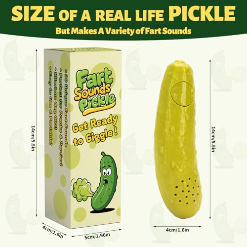A AIFAMY Fart Sounds Pickle 30 Unique Farts Farting Cucumber Toy Funny Gag Gift Idea for Adults Friends and Family Coworkers Office Gag - Image 5