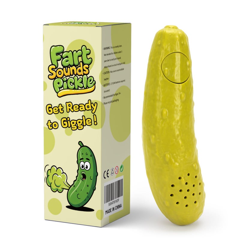 A AIFAMY Fart Sounds Pickle 30 Unique Farts Farting Cucumber Toy Funny Gag Gift Idea for Adults Friends and Family Coworkers Office Gag - Image 3
