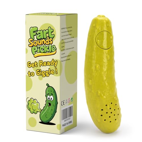 A AIFAMY Fart Sounds Pickle 30 Unique Farts Farting Cucumber Toy Funny Gag Gift Idea for Adults Friends and Family Coworkers Office Gag - Image 1