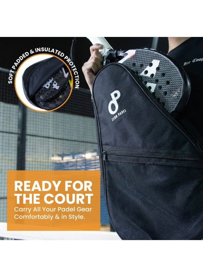 Zero Padel Racket Bag - Sling Backpack with Insulated Compartment and Mesh Pocket - Image 5