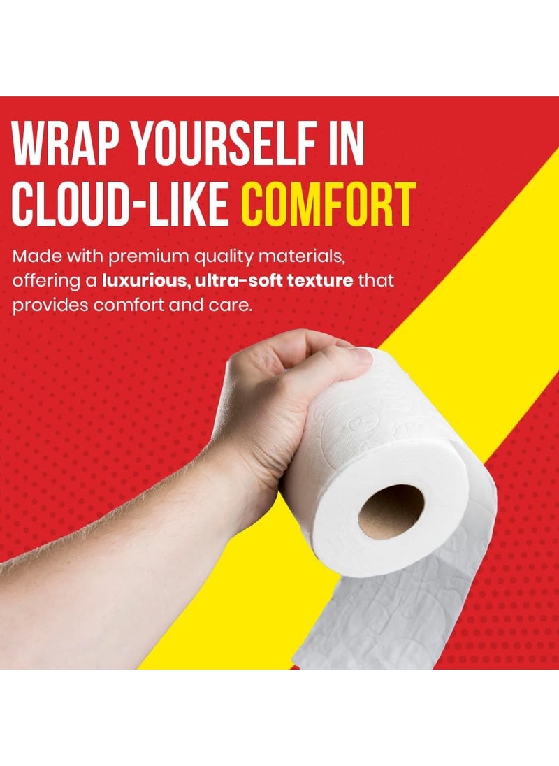 Maxi Supercarta Toilet Roll 3 Ply, Pack of 12 Rolls - 162 High Absorbent Sheets per Roll  - Image 5