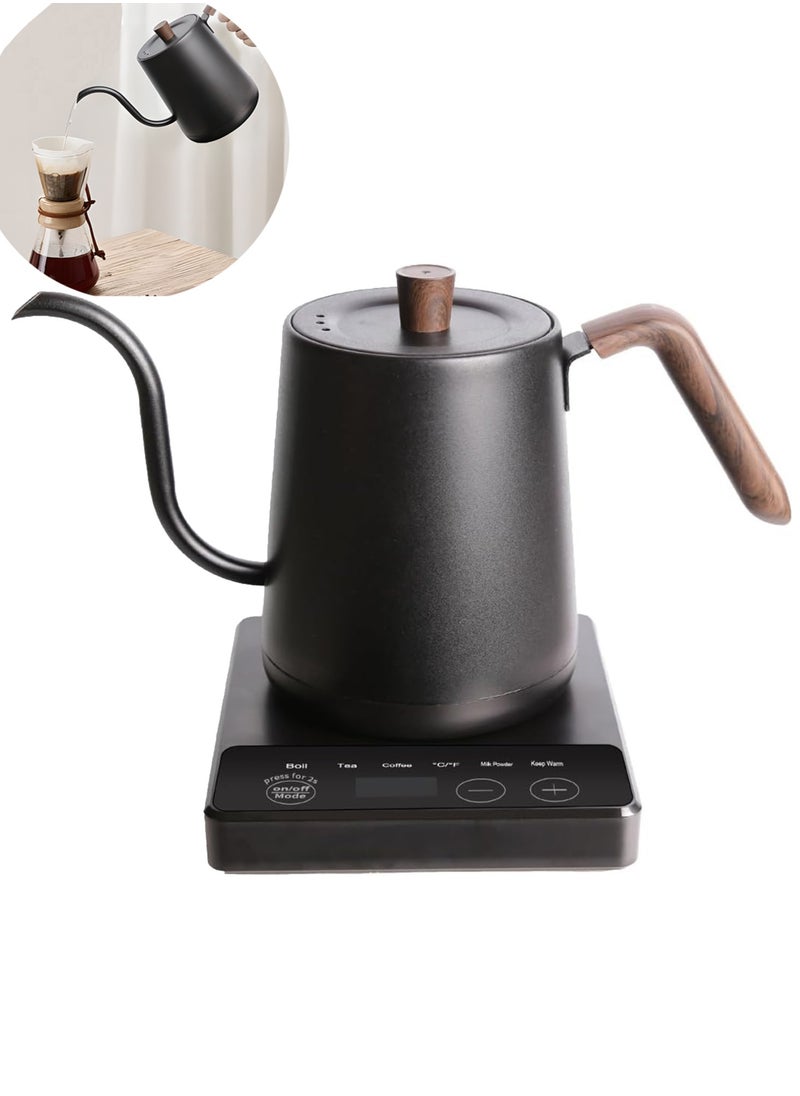 Pretocter - Multifunctional Gooseneck Electric Kettle,Smart Touchscreen coffee pot with Selectable Mode Temperature,SUS304 ,Rapid Heating,for V60 coffee Kettle(1200W/1L) - Image 1