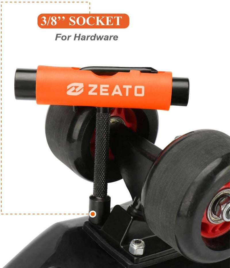 Zeato All-in-One Skate Tools Multi-Function Portable Skateboard T Tool Accessory with T-Type Allen Key and L-Type Phillips Head Wrench Screwdriver - Image 5