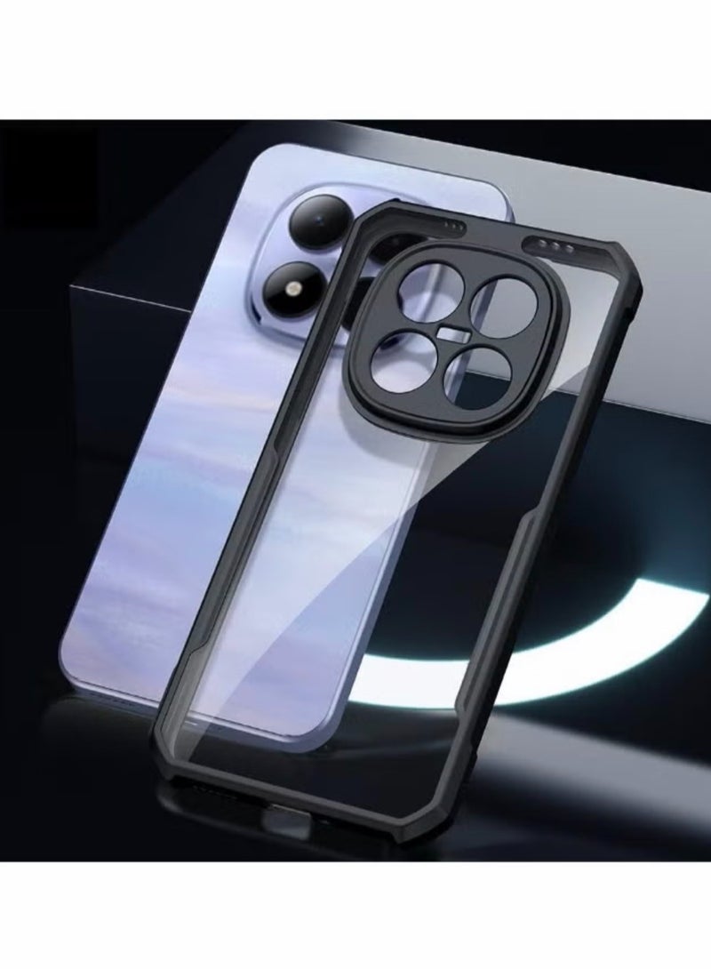Xundo Clear Case for Xiaomi Redmi Note 15 Pro 5G | Premium Rugged | Durable Shock-absorbing Frame | Black Border | Thermoplastic Polyurethane | Airbag Anti-drop Protection - Clear - Image 4