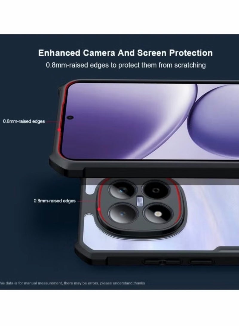 Xundo Clear Case for Xiaomi Redmi Note 15 Pro 5G | Premium Rugged | Durable Shock-absorbing Frame | Black Border | Thermoplastic Polyurethane | Airbag Anti-drop Protection - Clear - Image 3