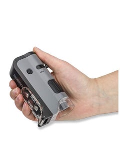 Carson Carson MicroFlip 100x-250x LED and UV Lighted Pocket Microscope with Flip Down Slide Base and Smartphone Digiscoping Clip Bundle Included with 24 Prepared Insect and Animal Slides (MP-250BUN)  - Image 5